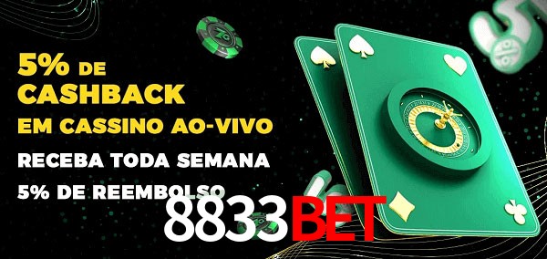 Promoções do cassino ao Vivo 8833Bet